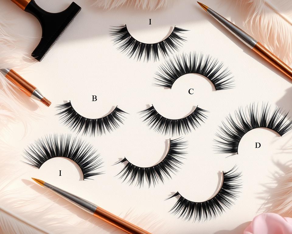 eyelash extension curl types